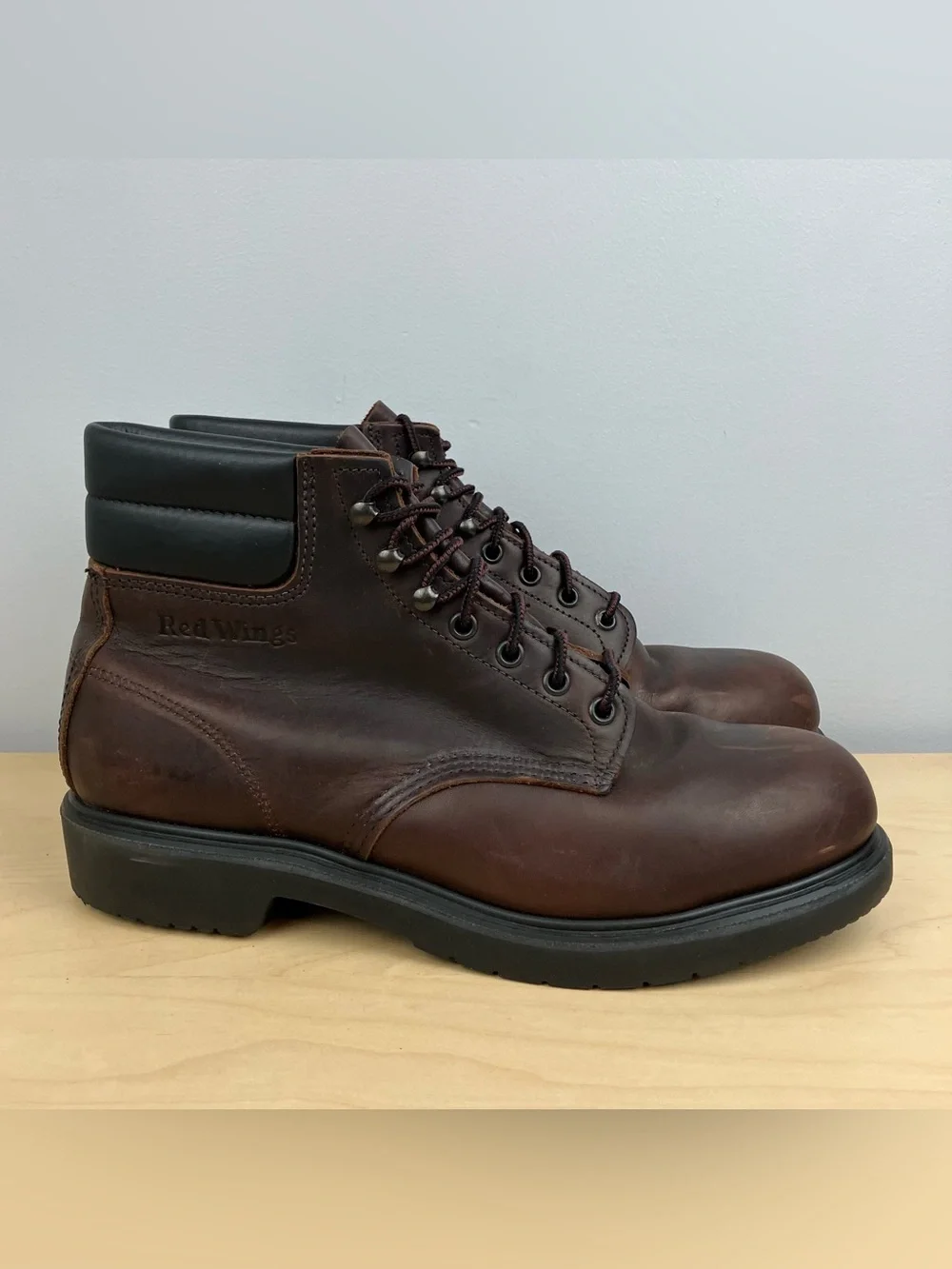 Red Wing Men’s Size 10.5 2245 Steel Toe Supersole Brown Leather Work Boots USA
